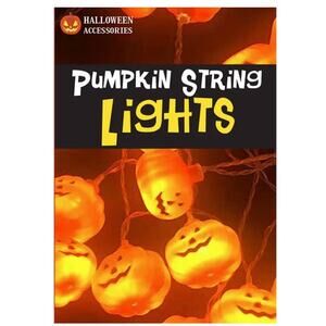 10 LED Plastic Pumpkin String Light Set – Festive Halloween Décor